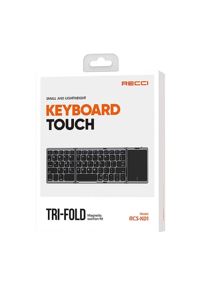 Recci RCS-K01 Katlanabilir Kablosuz Multifonksiyonel Touchpad Klavye