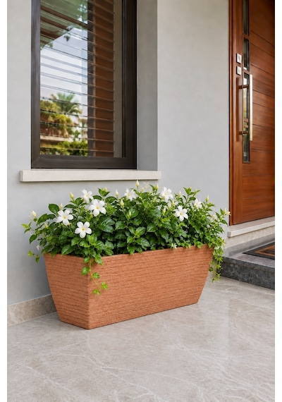 Bostann Dekoratif Saksı - Kalına 190 - 60l - Kahverengi