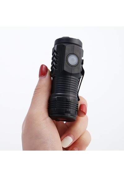Panther Süper Parlak 500 Lümen Led El Feneri Usb Type-c Şarjlı, 5 Modlu 3xe Led, Mıknatıslı & Klipsli, Kompakt Ve Güçlü Işık Kaynağı