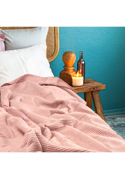 Verra Home Pamuk Battaniye Tek Kişilik Tv Battaniyesi 130 x 170 CM Pembe