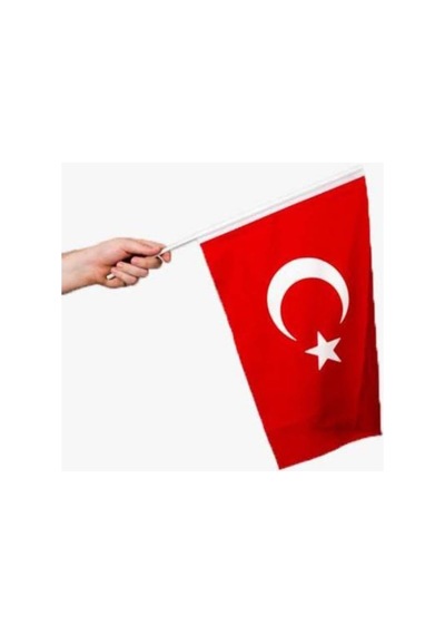 Vt226 Bez Türk Bayrağı Sopalı 30x45cm 10 Lu Paket