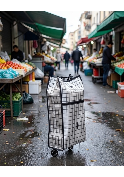 Tekerlekli Pazar Çantası, Ağır Yük Taşımaya Uygun Market