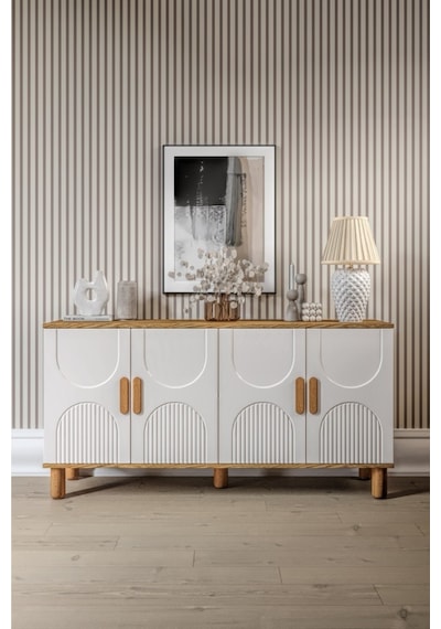 Linea Bohem Konsol 4 Kapaklı Mdf Mebran Kapak 160 Cm Modern Salon Konsolu Aytaşı Ceviz Aytaşı - Çam Linea Bohem Konsol 4 Kapaklı Mdf Mebran Kapak 160 Cm Modern Salon Konsolu Aytaşı Ceviz Aytaşı - Çam
