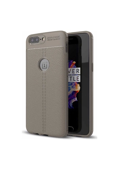 One Plus 5 Kılıf Zore Niss Silikon Kapak Gri