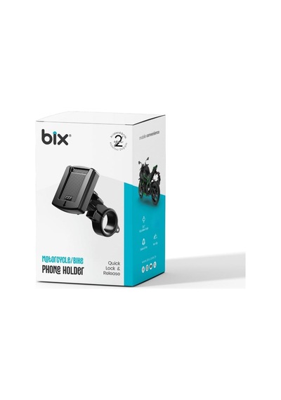 Bph06 Gidon Bağlantılı 360 Derece Ayarlanabilir Hızlı Kilit Özellikli Motosiklet Bisiklet Scooter Universal Telefon Tutucu Diğer