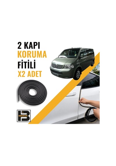 Volkwagen Caravelle T5 Kapı Koruma Fitili-iki Kapı-siyah-bm1122