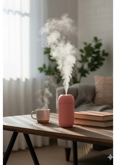 Blackbird Kt-h09 Pembe 420 Ml Taşınabilir Mini Usb Hava Nemlendirici Araç Ve Ofis İçin Renkli Işık