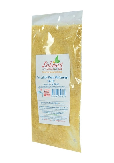 Jelatin Toz Öğütülmüş Pasta Malzemesi 100 Gr Paket