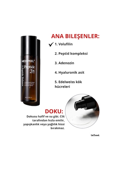 Medipeel Peptide-tox Bor Toner 180 Ml Peptit Kompleksi Içeren Lifting Toner M0480