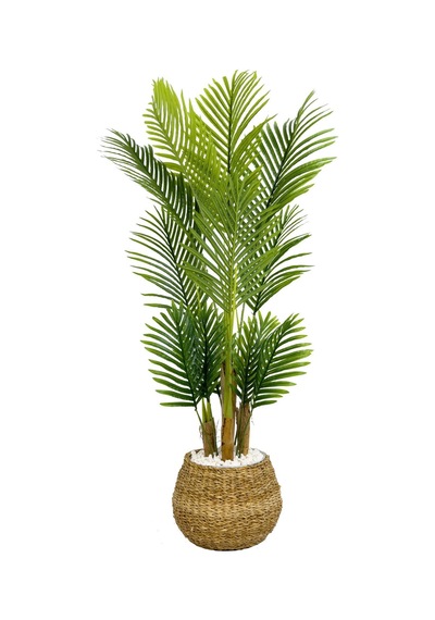 Biçiçek Yapay Areka Palmi̇yesi̇ 130 Cm Geoi̇t Hasir Saksıda
