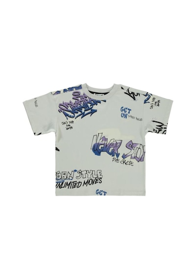 Civil Boys Street Style Emprime 10-13 Yaş Tişört Açık Gri