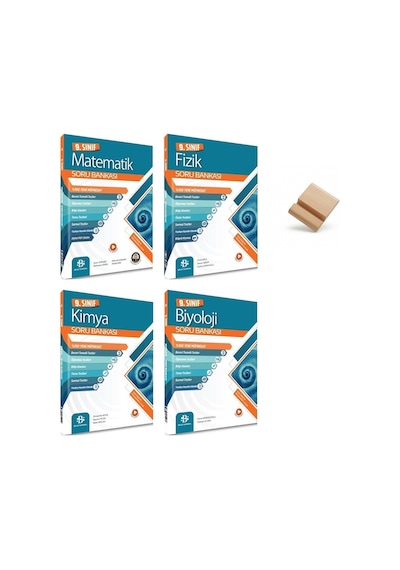 9. Sınıf Matematik Fizik Kimya Ve Biyoloji 4lü Set Bilgi Sarmal Soru Bankası + Telefon Standı