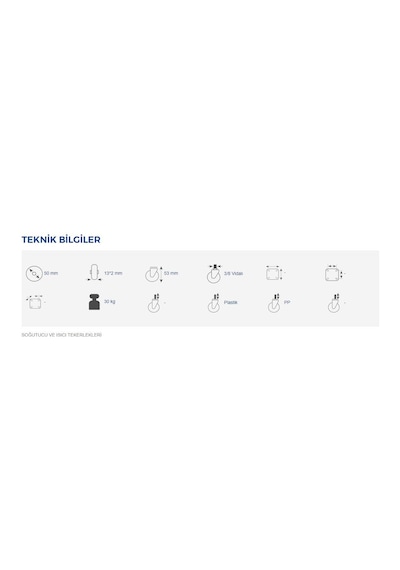 Hts 402 Plastik Büyük Vidalı Teker
