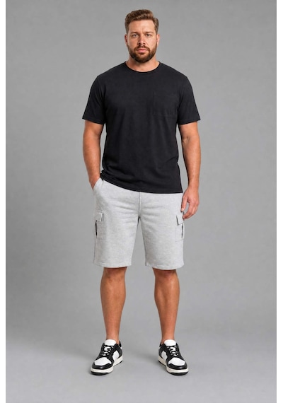 Defacto Relax Fıt Düz Paça Sweatshirt Kumaşı Uzun Şort H2058ax26smgr210 Gri-gr210