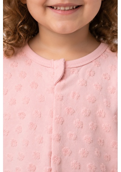 Babyhola Mevsimlik Çocuk Uyku Tulumu 1.5 Tog 1-8 Yaş Unisex Uzun Kollu %100 Pamuk 2710 Pembe