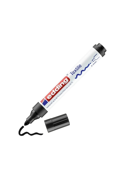 4500 Tekstil Kalemi - Siyah - 1 Kalem - 2-3 Mm Yuvarlak Uç