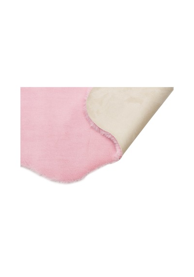 Pembe Rengi Yumuşak Dokulu Uzun Tüylü Yıkanabilir Halı