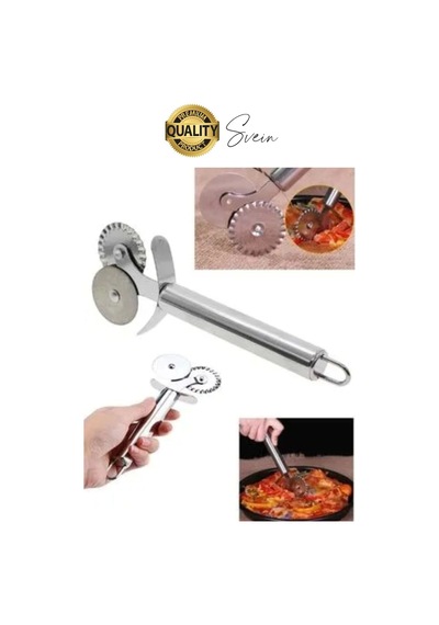 Paslanmaz Yüksek Kaliteli Uzun Ömürlü Çift Taraflı Hamur Pizza Börek Kesme Bıçağı Duvara Asılabilir Çok Renkli