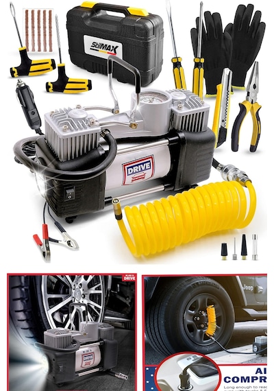 Stilmax STL12HK 12v 150psi Çakmaklı Çift Piston Hava Kompresörü