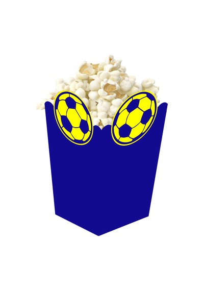 3d Sarı Lacivert Taraftar Temalı Popcorn Mısır Kutusu 8 Li Paket