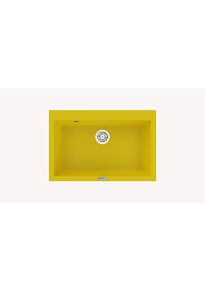Polex Cristalüx Granit Evye P-X76 Sarı Tezgah Altı Ve Tezgah Üstü Mutfak Evyesi 75x50 CM