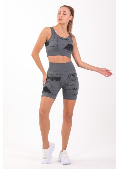 Maraton Active Slimfit Kadın Koşu Antrasit Şort 818015-antrasit