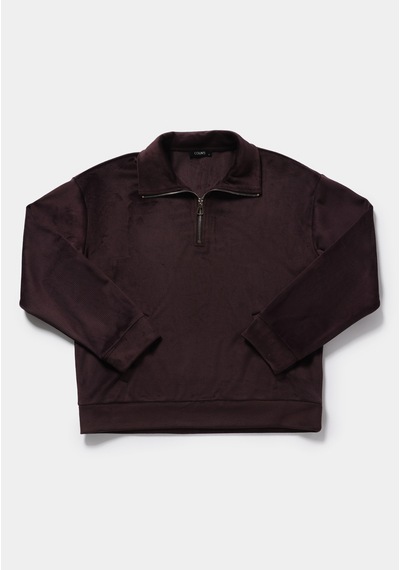 Colin's Colins Regular Fit Fermuarlı Düz Kadın Mor Sweatshirt Cl1082972 Q1.v2 Dpl Dark Plum