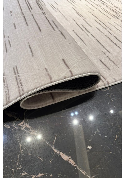 Villadia Home Textile Kaymaz Taban Modern Desen Halı Yolluk Leke Tutmaz Kolay Temizlenir Koridor Salon Yatak Mutfak Odası Vd4040kahve Kahve