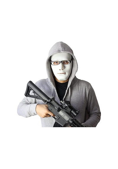 Beyaz Renk Hip Hop Anonim Jabbawockeez Dans Maskesi 18x19 Cm - Zmff-707341 18