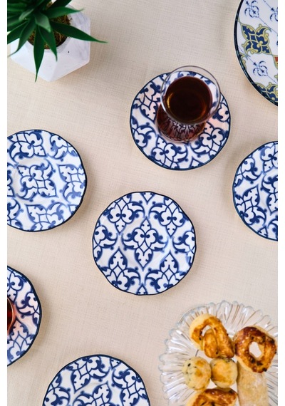 Tabak Evi Porselen Mia Çay Tabak Takımı 12cm 6 Parça Fly6çtprs1210 Çok Renkli