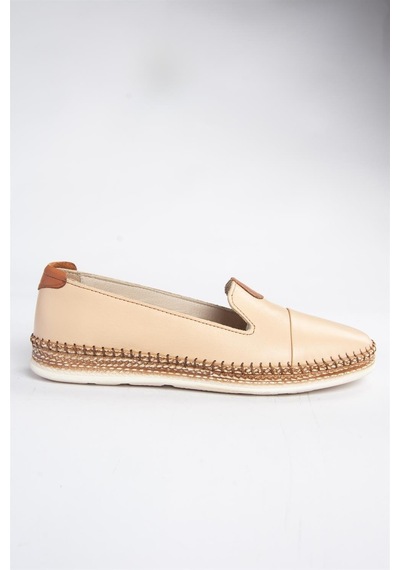 Fox Shoes P555000103 Ten Hakiki Deri Günlük Kadın Ayakkabı Ten