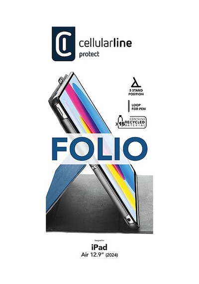 Cellularlıne Folio Stand Özellikli Apple Uyumlu iPad Air 13 İnç M3 / M2 Tablet Kılıfı Mavi