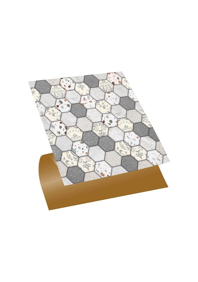 Tink Kendinden Yapışkanlı Zemin Kaplama, Duvar Kaplama Petek Terrazzo Desenli 30x30 Cm 56 Adet 5 M²
