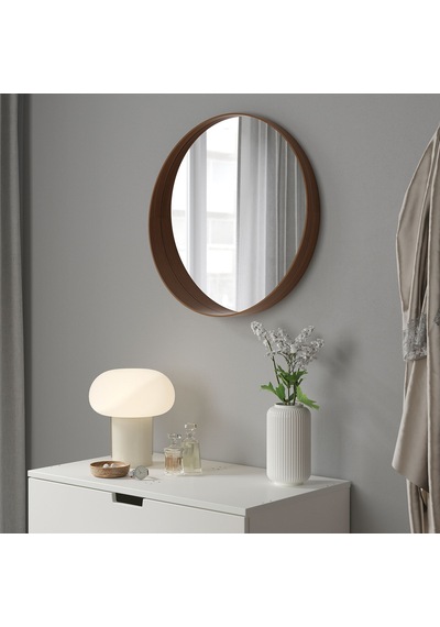Ikea Stockholm Yuvarlak Ayna 60 Cm Kahverengi