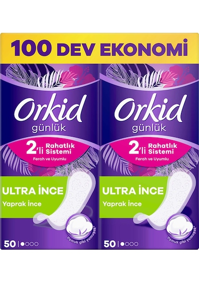 Orkid Günlük Ped Yaprak 100'lü