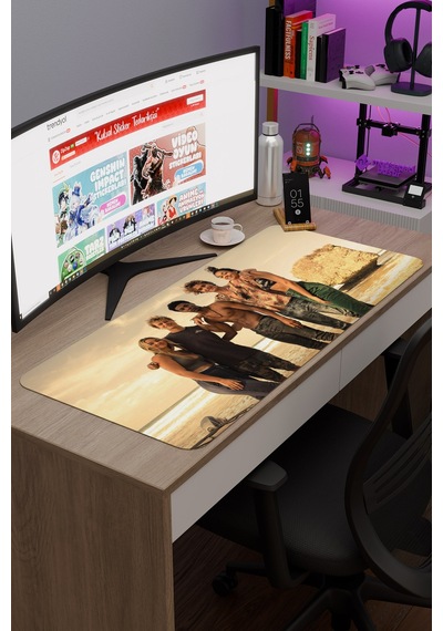 Outer Banks V4 90x40 Xxl Gaming Kauçuk Kaymaz Taban Mouse Pad Fare Altlığı