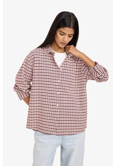 Defacto Oversıze Kareli Flanel Gömlek G7760ax26spbr169 Bordo-br169 Defacto Oversıze Kareli Flanel Gömlek G7760ax26spbr169 Bordo-br169