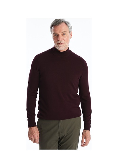 Lcwaıkıkı Classic Bordo Yarım Balıkçı Yaka Erkek Triko Kazak