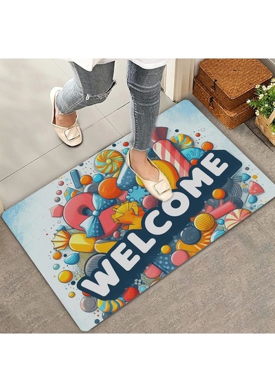 Valerine Life Şeker Festivali Welcome Kapı Önü Paspası 45x70cm