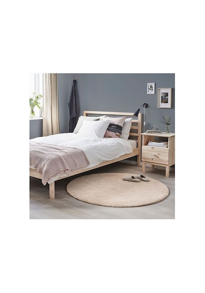 Ikea Stoense Yuvarlak Halı 130 X 130 Cm Bej
