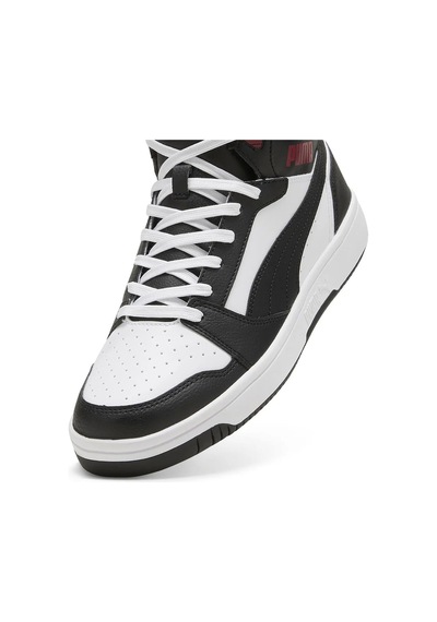 Puma Rebound V6 392326-24 Siyah Beyaz Kırmızı Beyaz