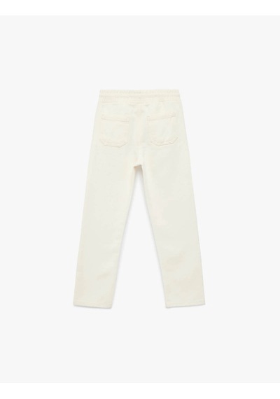 Koton Oversize Ekru Erkek Çocuk Jean Pantolon 6skb40026td Ekru
