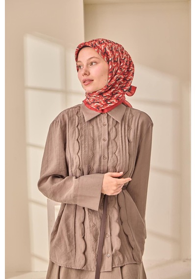 Silk Home Aura Eşarp 140006-04 Bordo, Siyah, Beyaz, Vizon