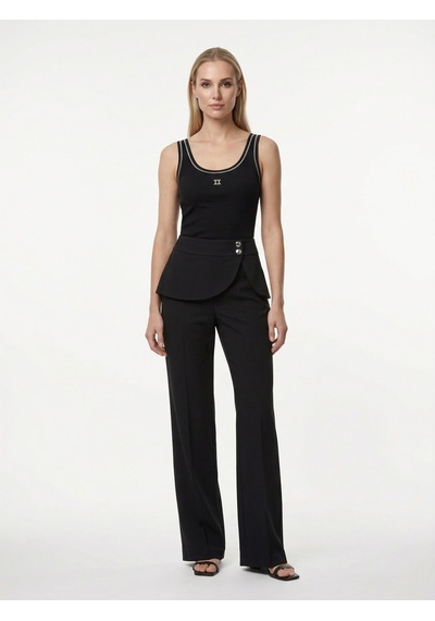 Xint Siyah Pamuk Dokulu Regular Fit Atlet 602565