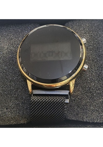 Unisex Çelik Kasa Dijital Led Ekran Kol Saati Siyahgold - 132317797 Altın