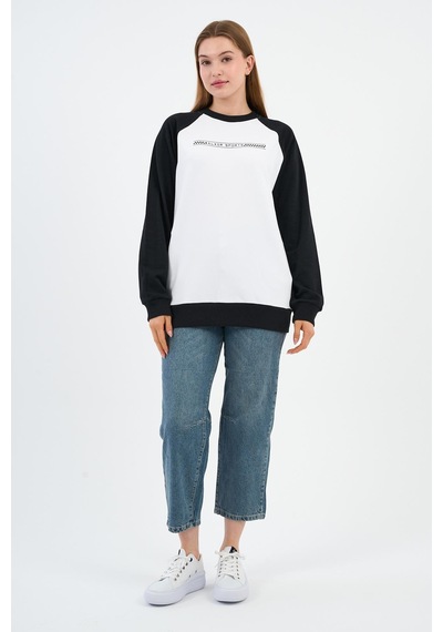 Alexander Gardi Baskılı Regular Fit Sweatshirt Unx-731-00-wn Beyaz - Siyah