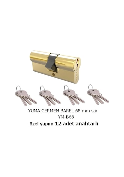 Yuma Cerman Barel 68 Mm Sarı Ym-b68 Özel Yapım 12 Adet Yedek Anahtarlı