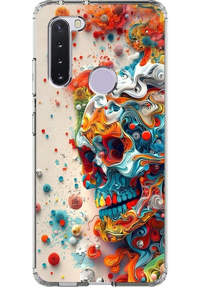 Samsung Galaxy A21 Uyumlu Şeffaf Kılıf Graffiti 5 Tasarımlı