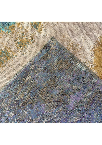 Hoom Rugs Arkaik Plz 01 Eflatun Etnik Renkli Vintage Makine Halısı Çok Renkli