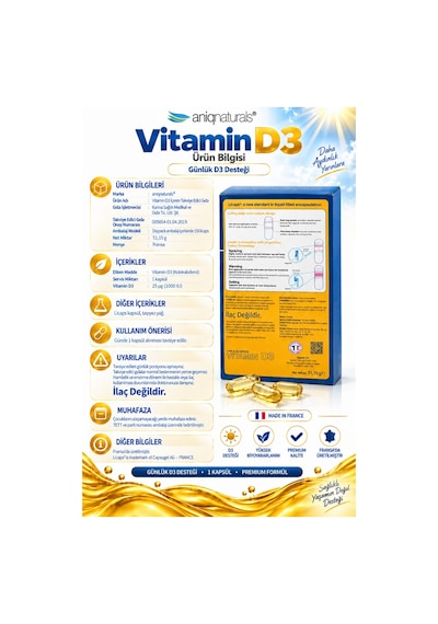 VİTAMİN D3 1000IU 150 LICAPS